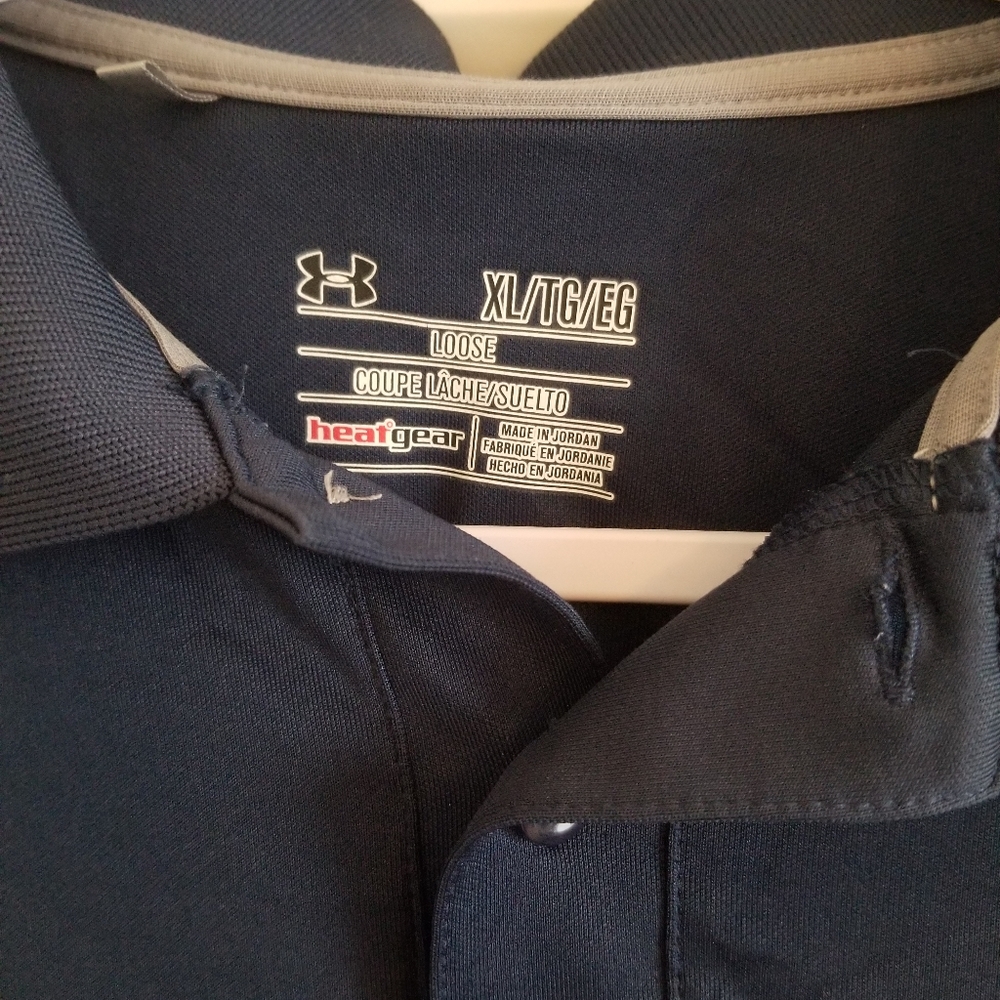 Under Armour Polo Golf Shirt Dark Blue - Picture 2 of 3